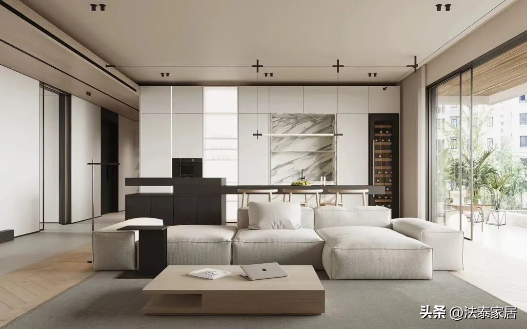 客厅墙柜与展示柜一体化,门墙柜一体化解决方案