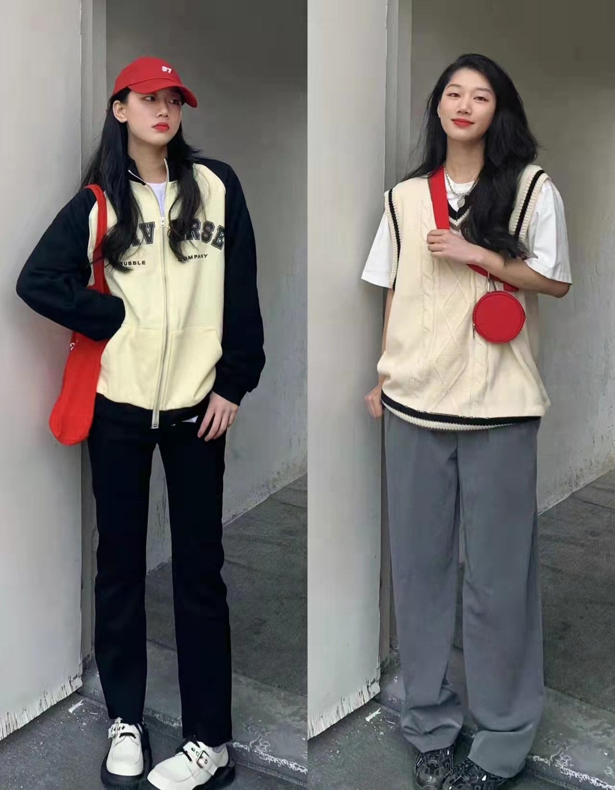 早春韩系休闲穿搭女,衣品韩系女装