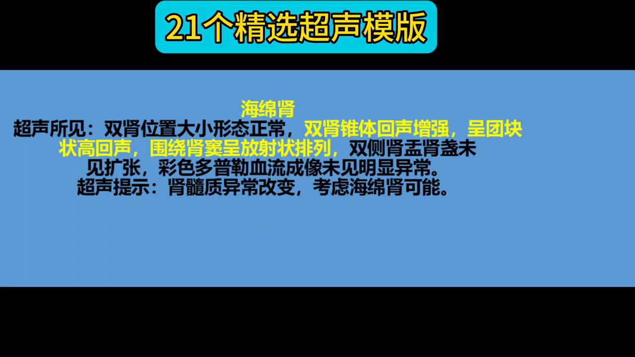 21个精选超声模版。#超声学习