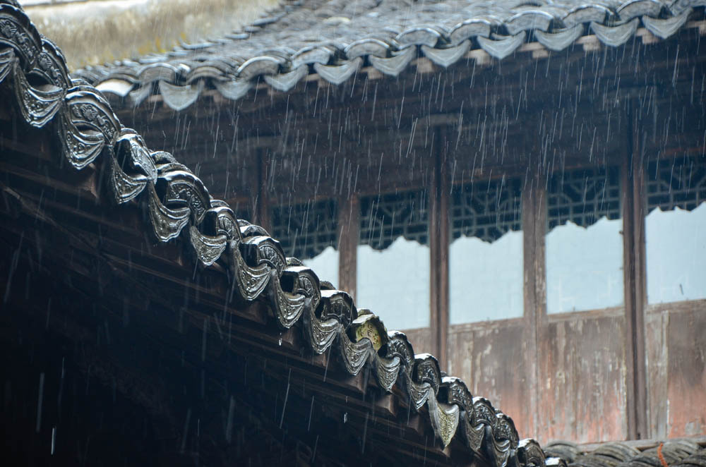 阴雨连绵不出门,乌镇阴雨绵绵