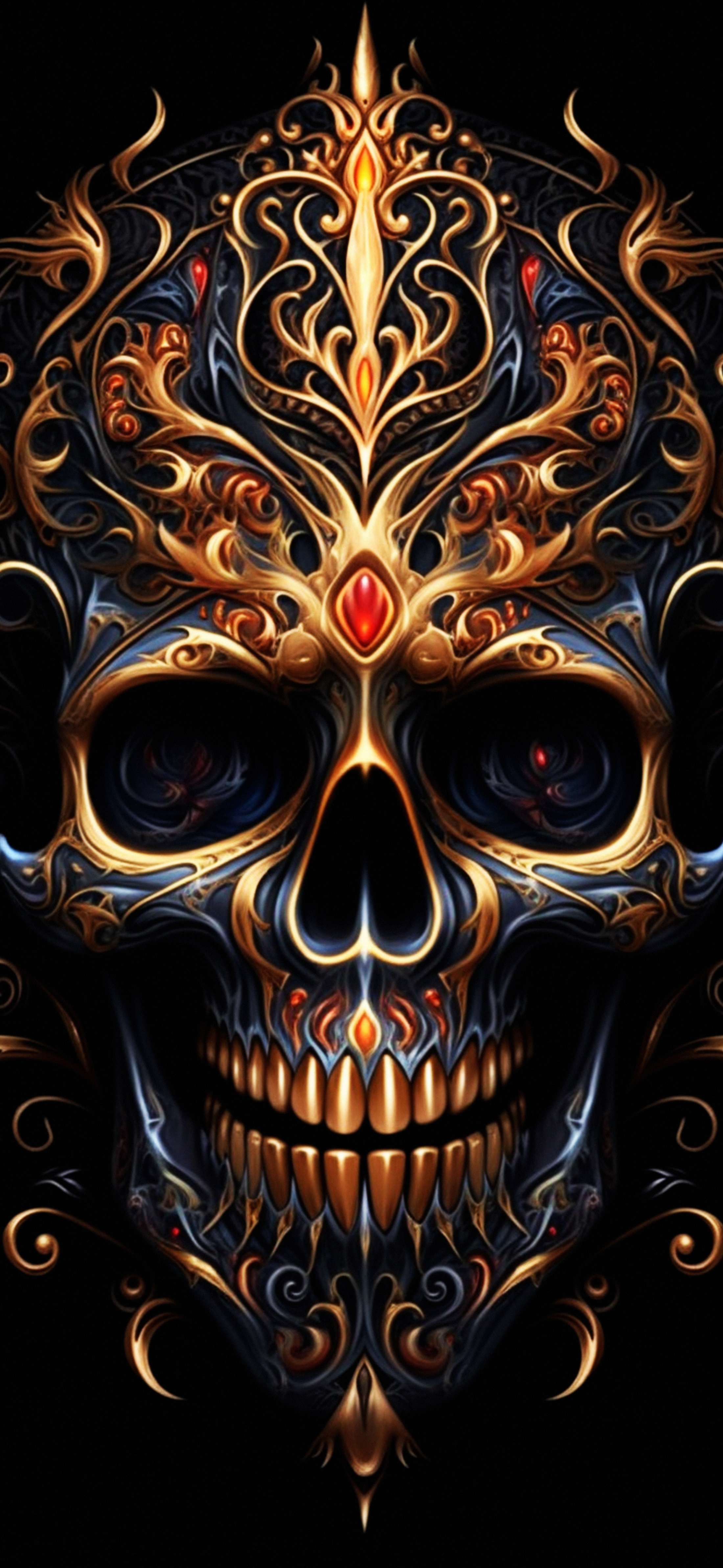 复古骷髅壁纸,骷髅头高清暗黑壁纸