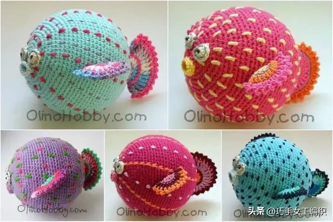 她只用零线就把鱼钩出了百变的花样，还超实用，真是太聪明了！