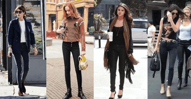 冬季黑色外穿小黑裤显腿瘦,冬天显瘦秘笈光腿神器加绒牛仔裤