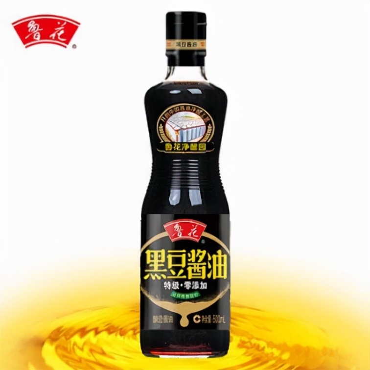 鲁花黑豆酱油特级零添加,鲁花纯黑豆酱油