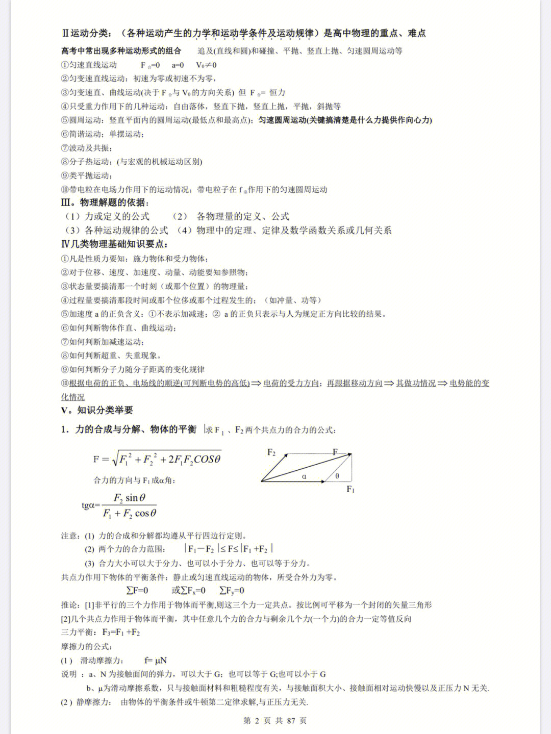 高中物理知识点大全全集讲解,高中物理知识点解析大全