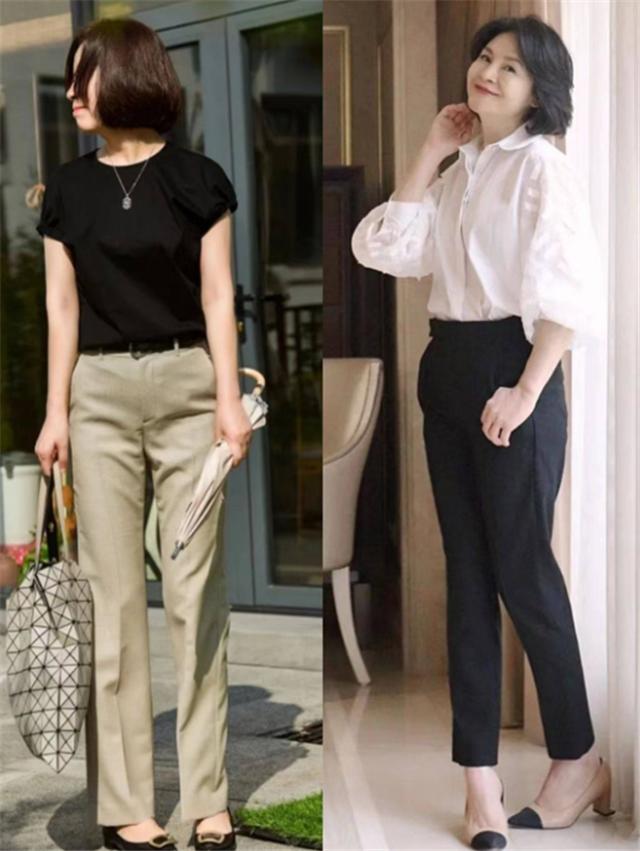 中年人阔腿短裤搭配什么上衣,中年女人穿上这条裤子好时髦