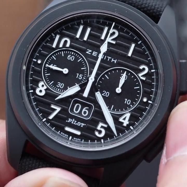 真力时六针日历手表,真力时菁英表女表