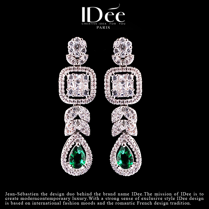 水晶耳饰高档闪钻流苏超长款,珍珠银饰耳饰时尚潮流