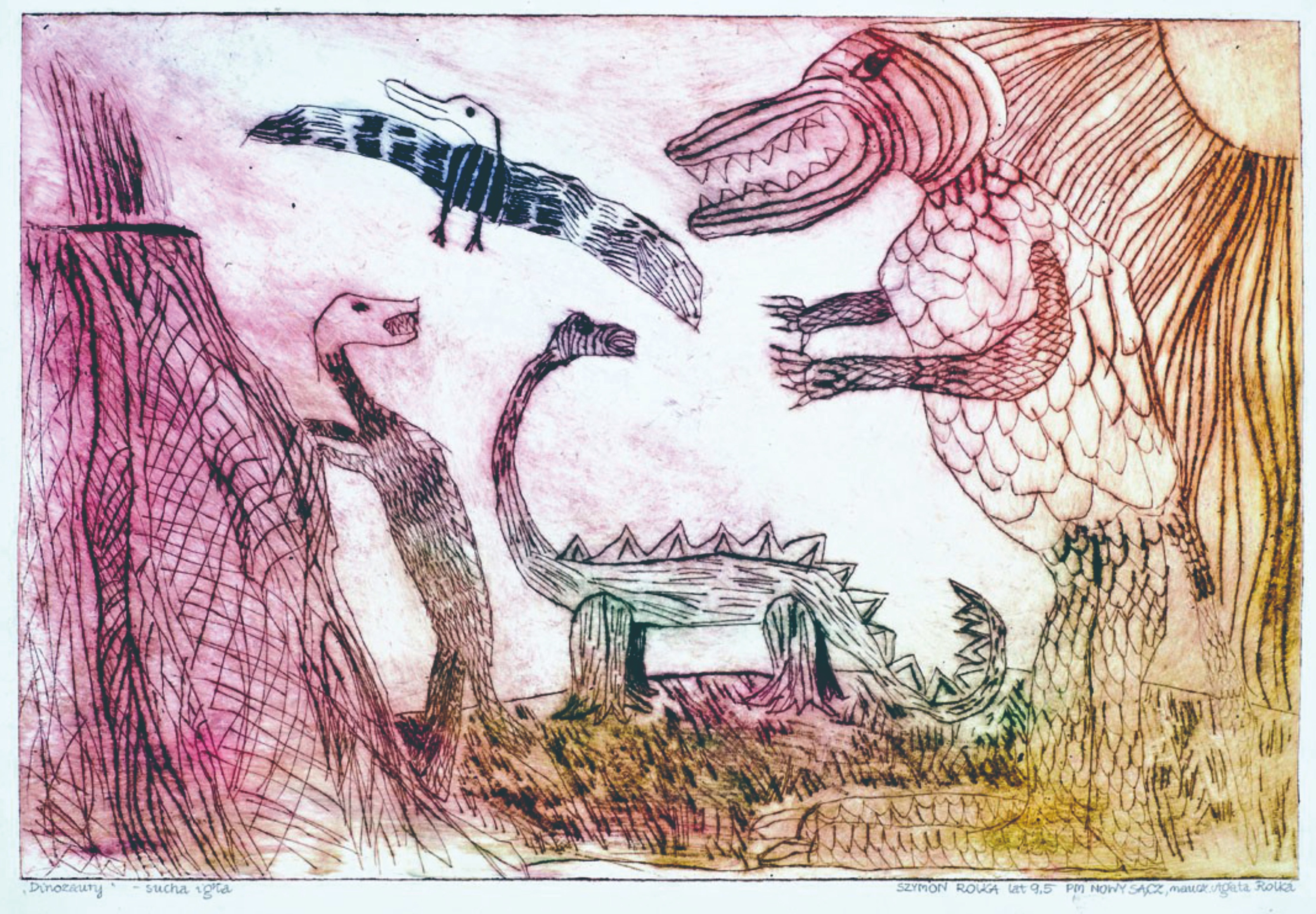 简单漂亮的儿童画作品欣赏,童心世界主题绘画作品