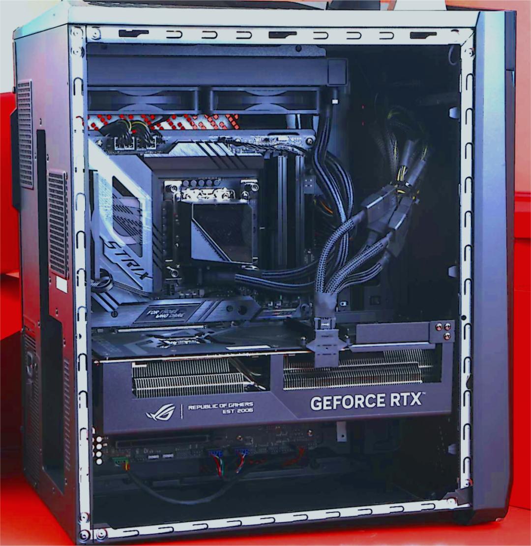 ROG分体水冷主机测评,rog枪神x水冷旗舰电竞游戏台式机