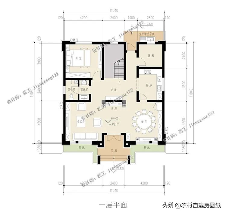 双拼三层别墅占地共120平图片大全,小户型三层半别墅图片大全最新款