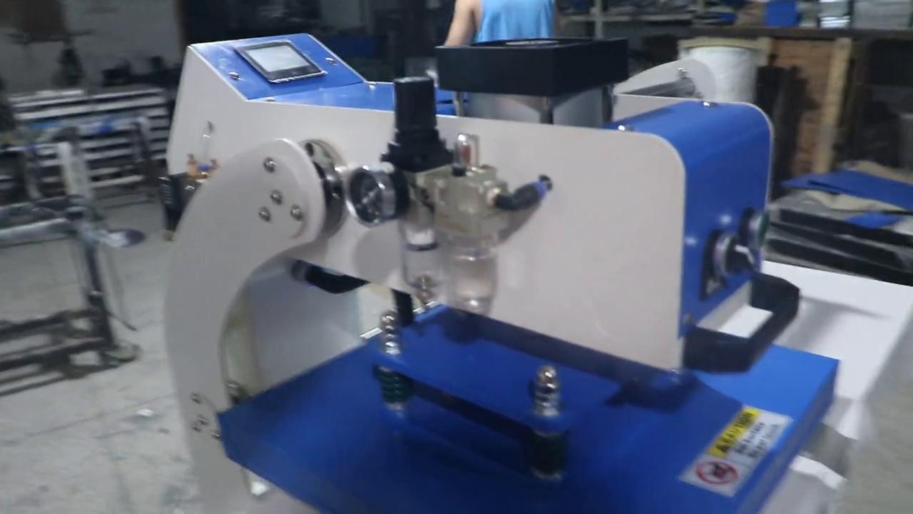 气动双工位烫画机使用方法,气压上滑双工位烫画机