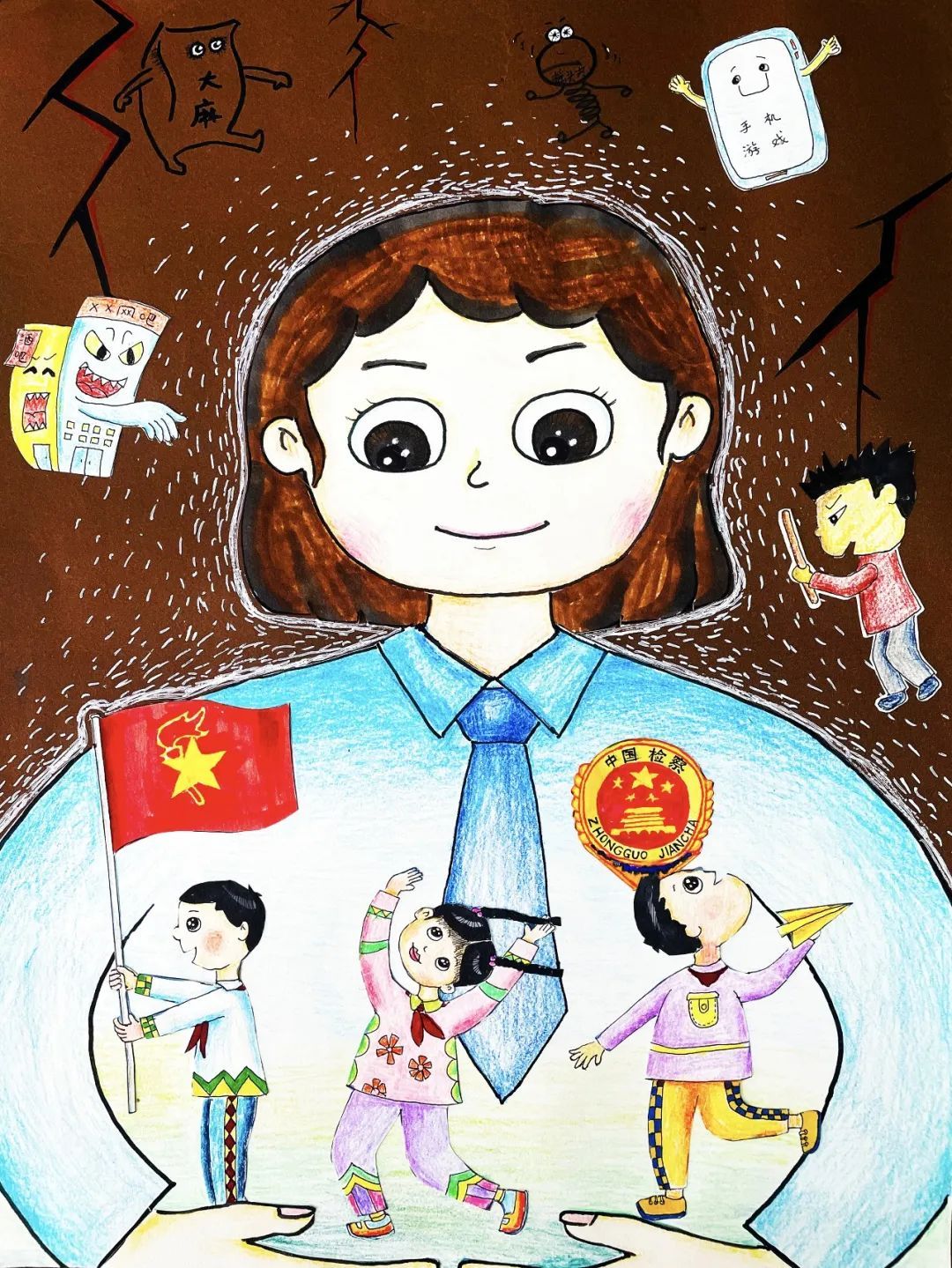 【未成年人法治手绘画廊】画言检语！这是孩子们眼中的“法”