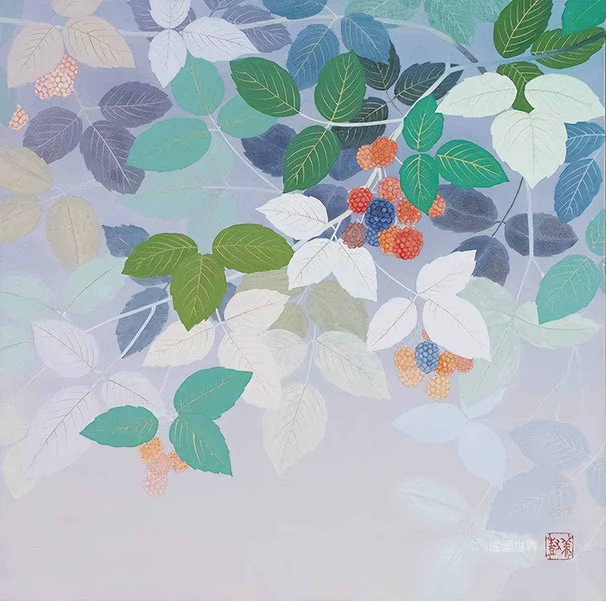 野地美树子手绘油画,日本画家奈良美智作品图