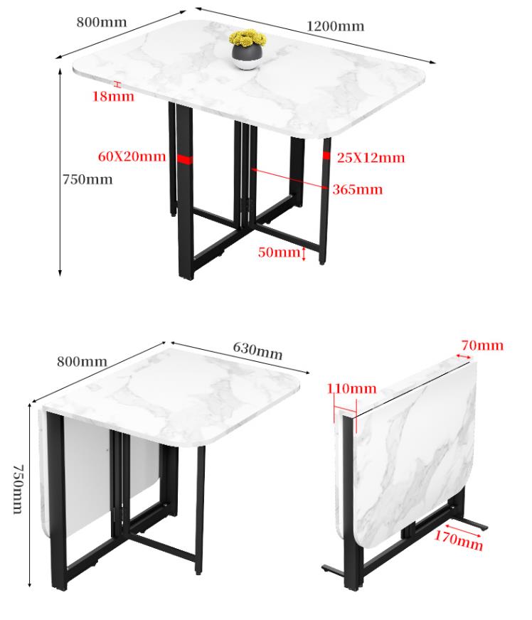 小户型折叠餐桌最新款实用,多功能6人餐桌折叠可伸缩圆桌