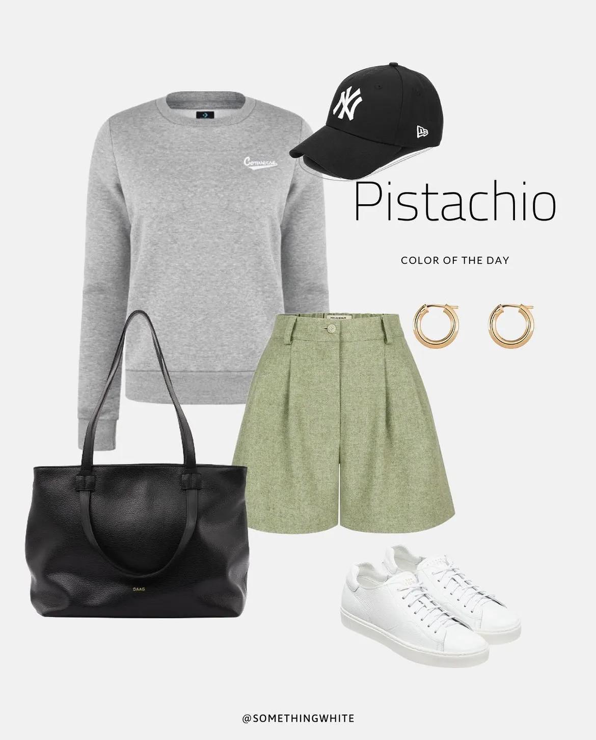 开心果色衣服穿搭,开心果色衣服搭配