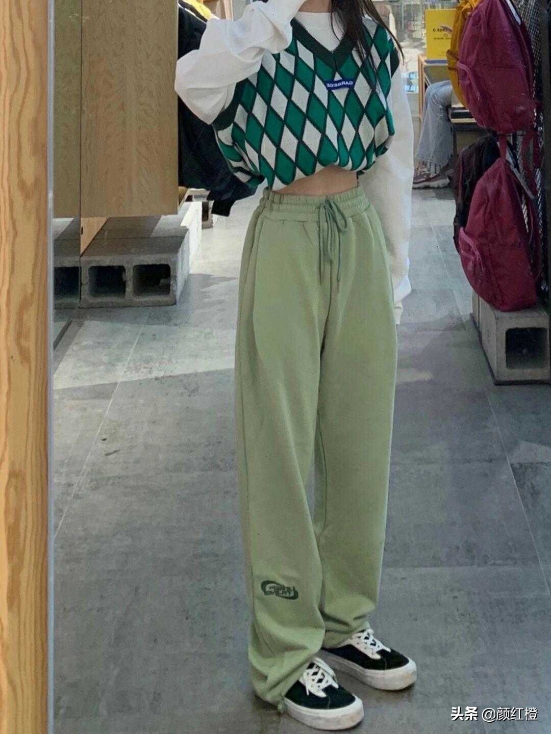 马卡龙色系西装阔腿裤,马卡龙夏季薄款阔腿裤