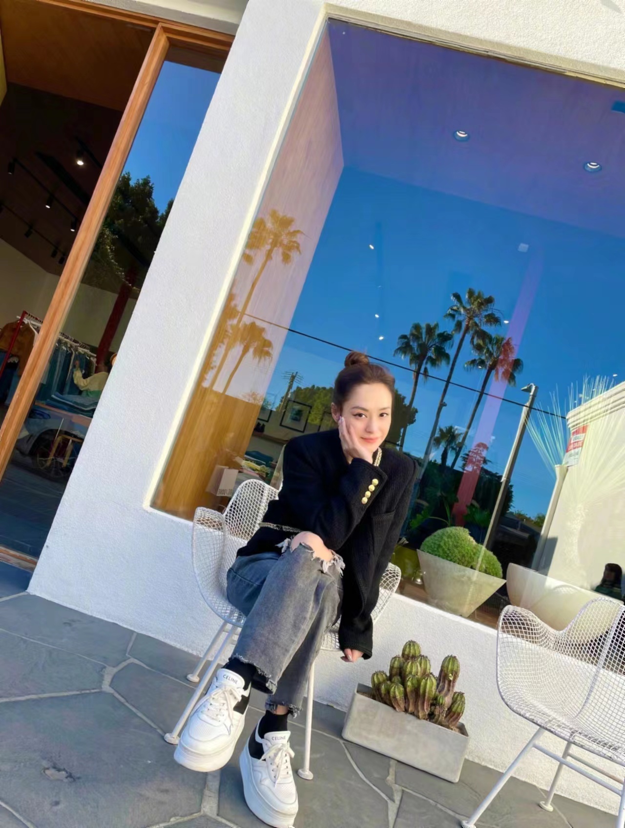 阿娇同款穿搭,41岁阿娇戴帽子近期穿搭