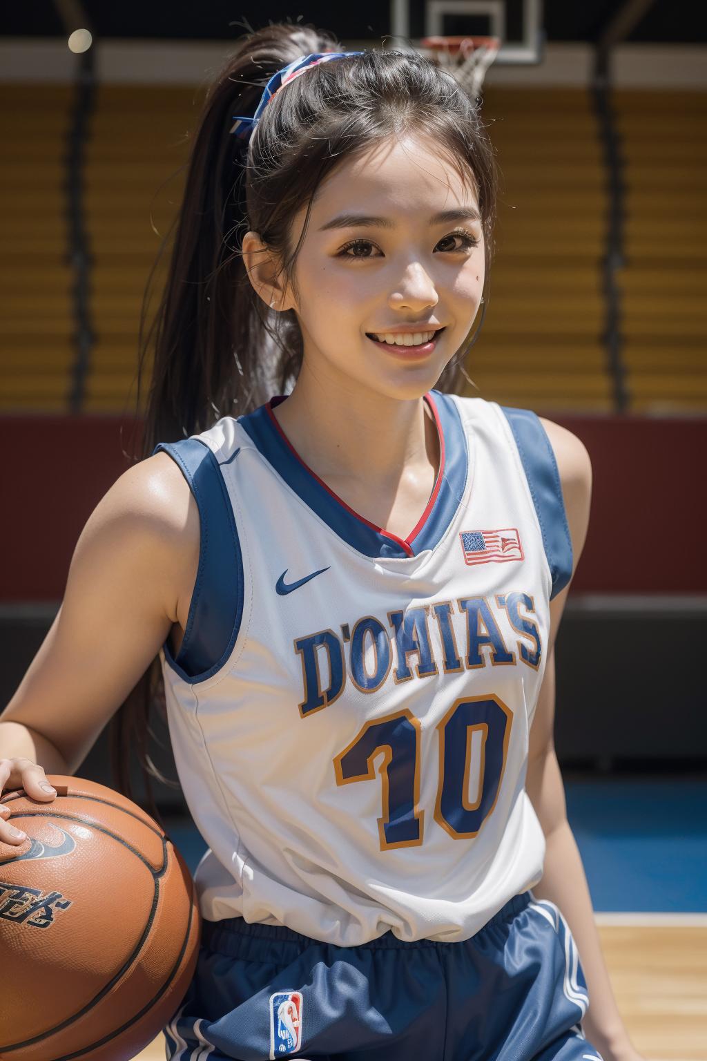 ai绘画篮球宝贝,篮球少女ai绘画