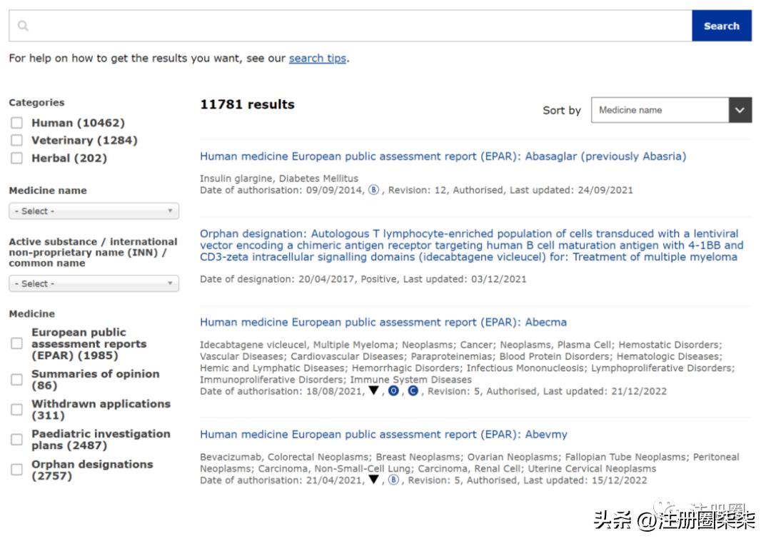 欧盟简介及欧洲药物管理局（EMA）官网介绍