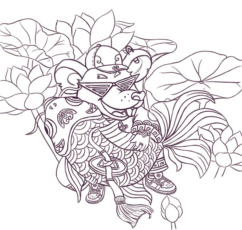 国潮风海报排版,国潮风插画作品介绍