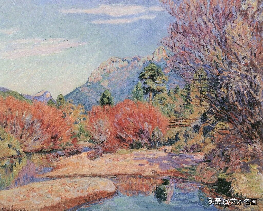 美国印象派大师春天的风景画,色彩丰富的印象派