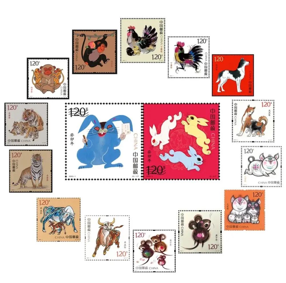 2023邮票蓝兔子有多大开本,2023年大版兔邮票