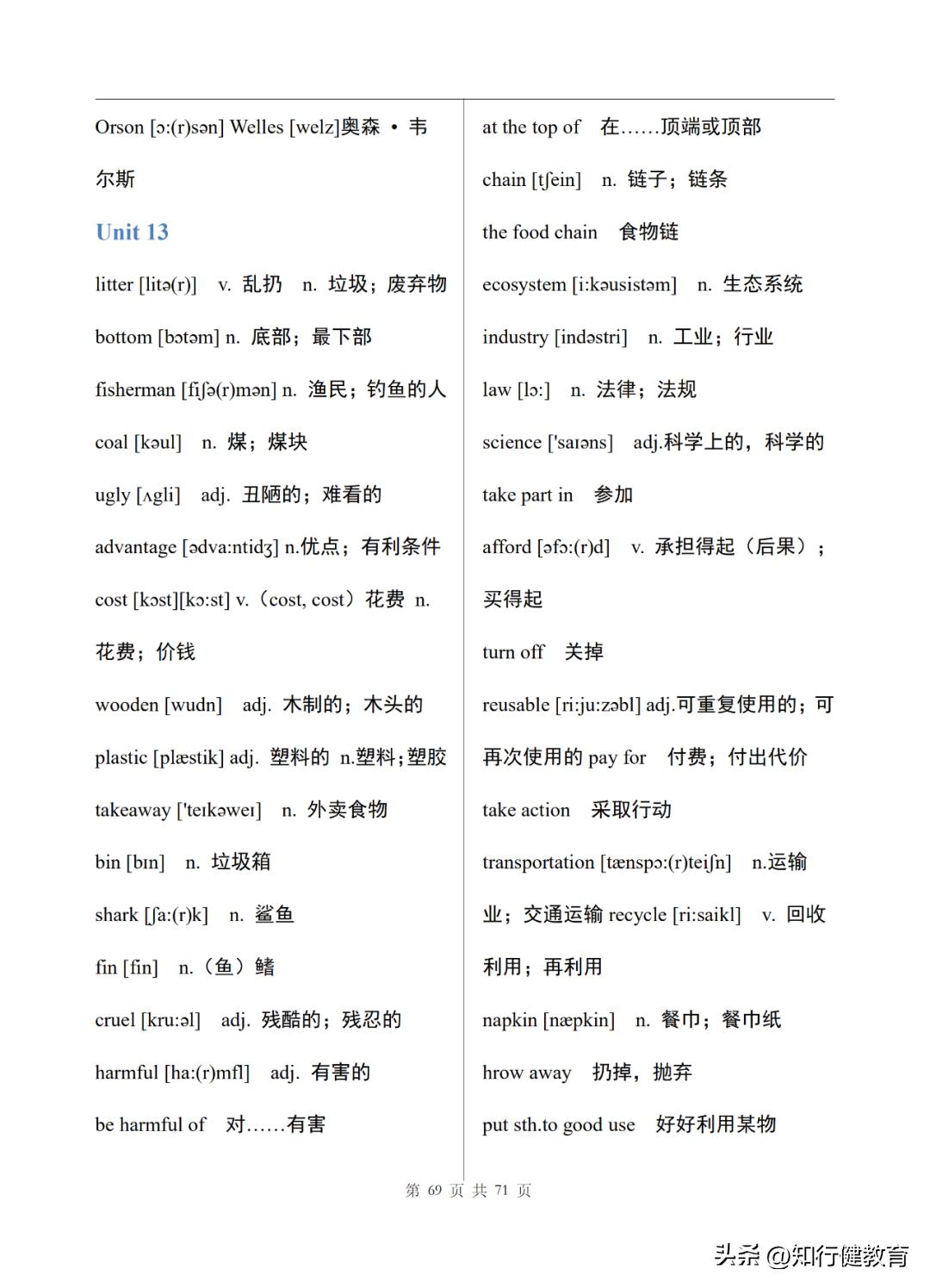 初中英语单词表人教版全套八年级,初三英语单词表全一册笔记