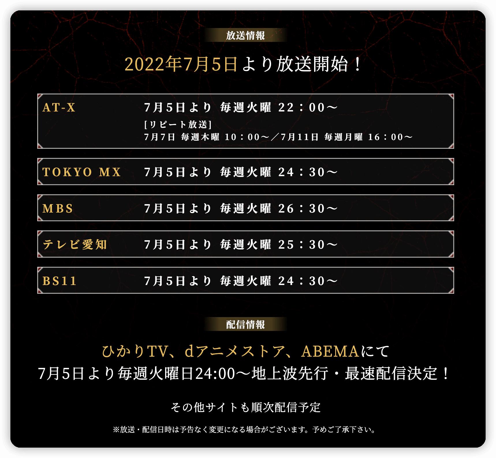 7月份动漫新番有哪些,七月份上映的新番