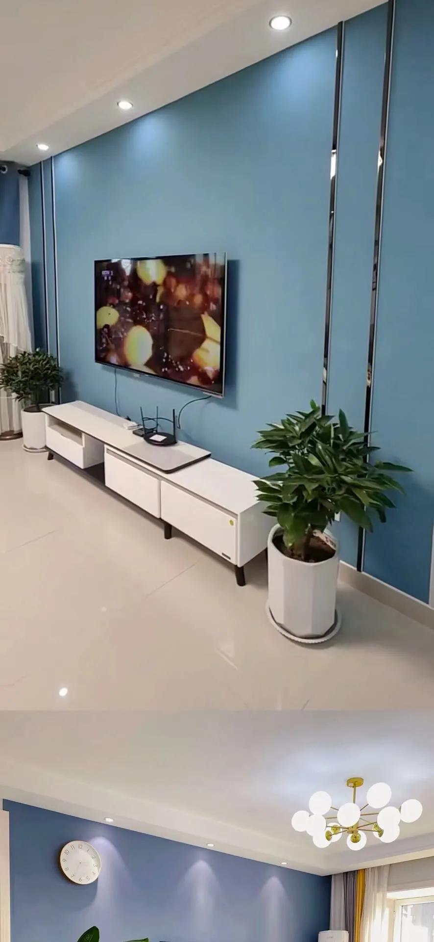 简简单单的电视墙小装饰,木饰面电视背景墙简简单单