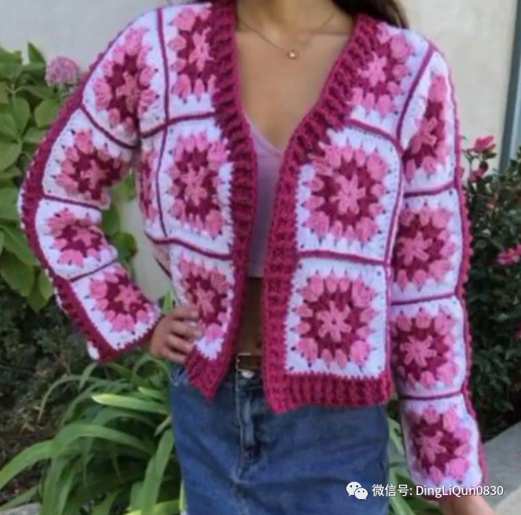 「针织作品」漂亮的祖母格图案夹克2022精品系列