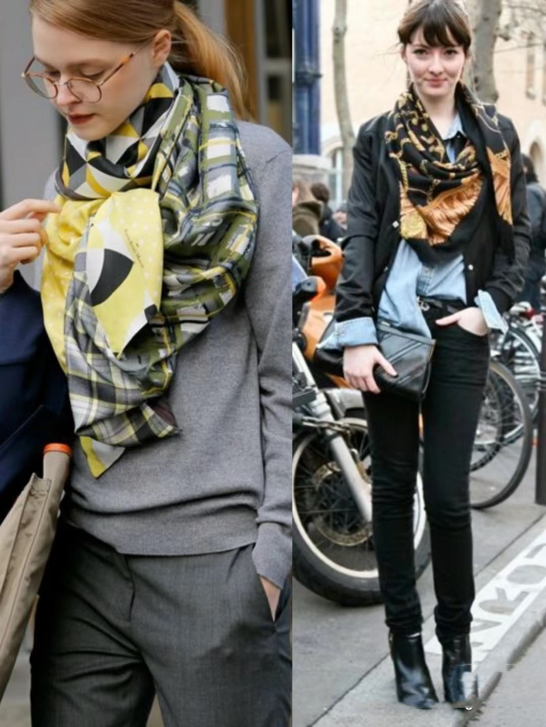 4种围巾系法秋冬超实用1分钟学会,围巾女2022年秋冬围巾