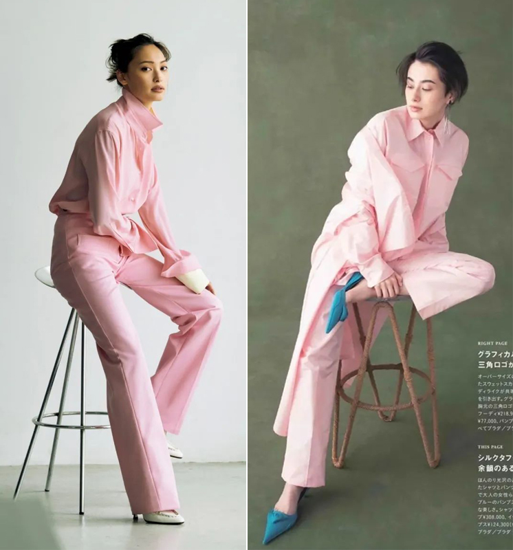 搭配参考春夏彩色系穿搭,一波超级温柔的粉色系穿搭分享