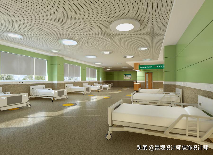 护士站背景墙分隔设计,护士站治疗室设计布局效果图