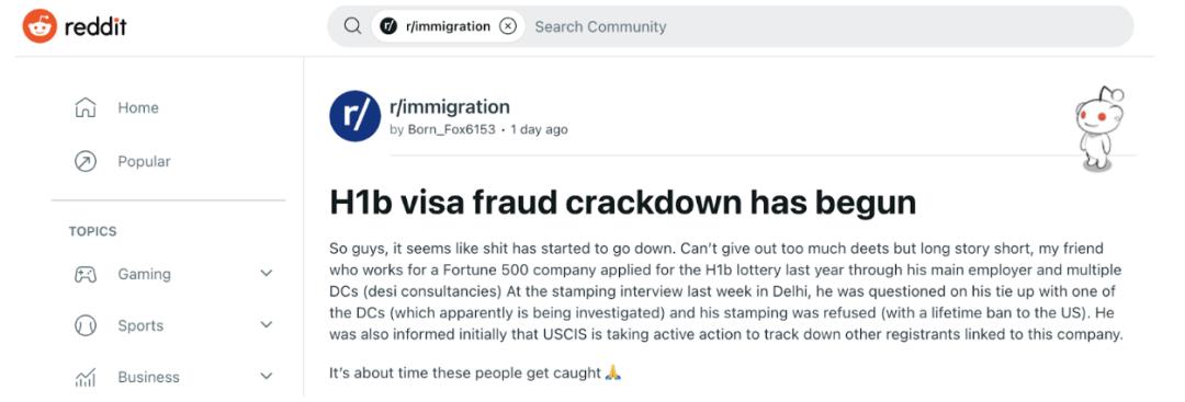 美国政府开始大规模调查虚假H1B抽签!违法者终生不得入境!