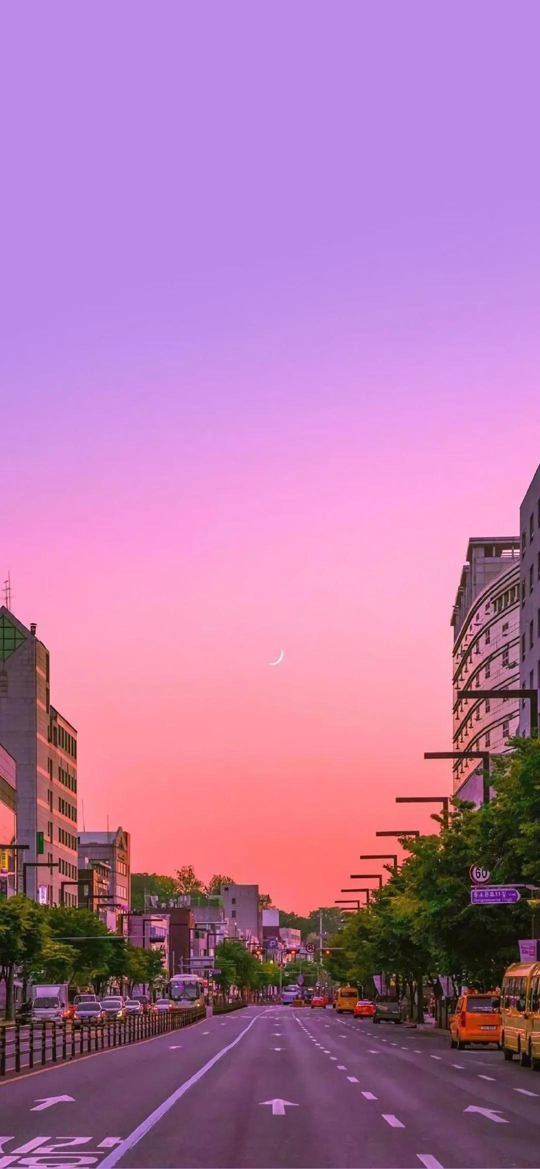 治愈系紫色手机壁纸,主屏和锁屏壁纸一对紫色