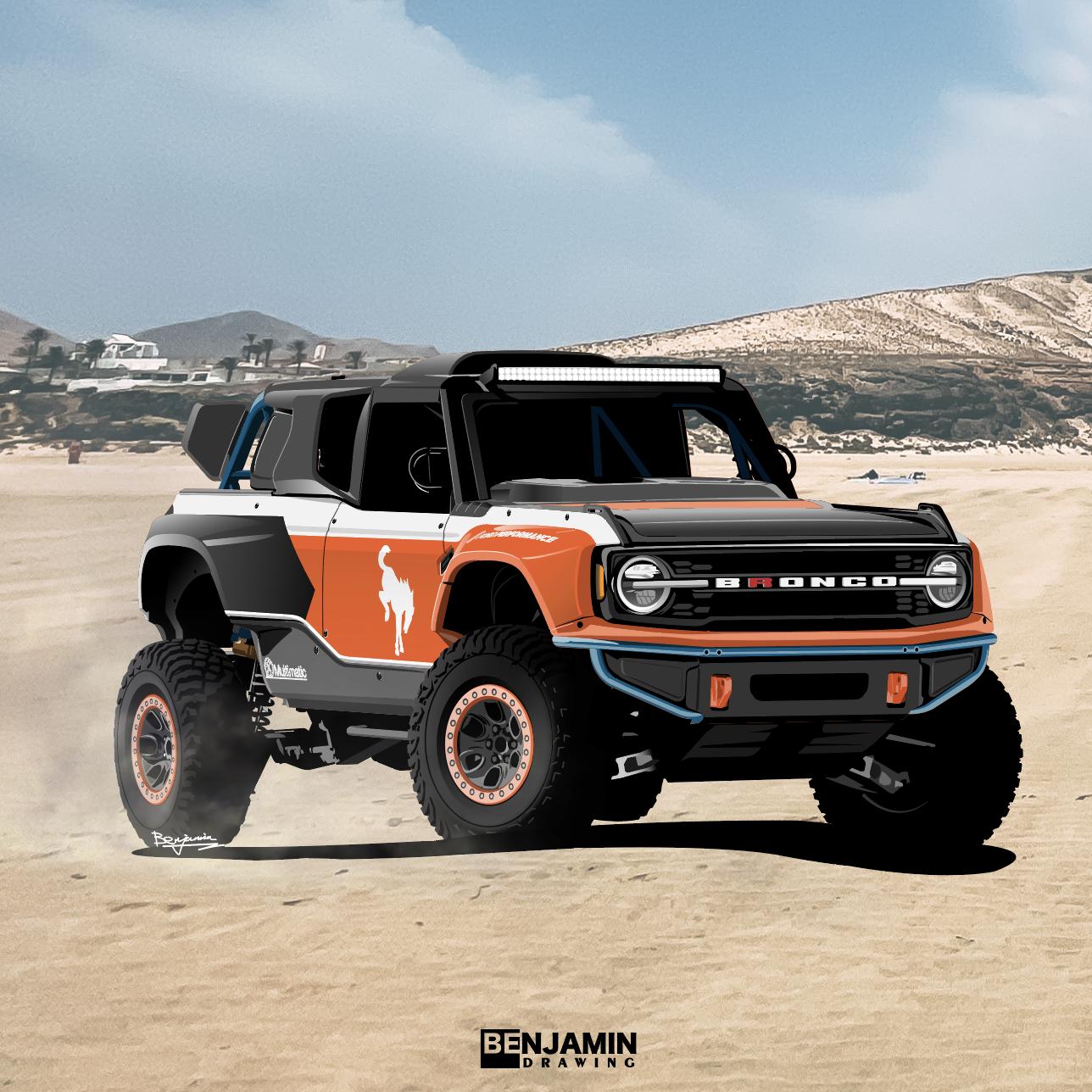 福特烈马bronco壁纸,国产福特烈马路试涂装