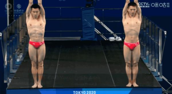 陈艾森双人默契跳水,陈艾森跳水队腹肌