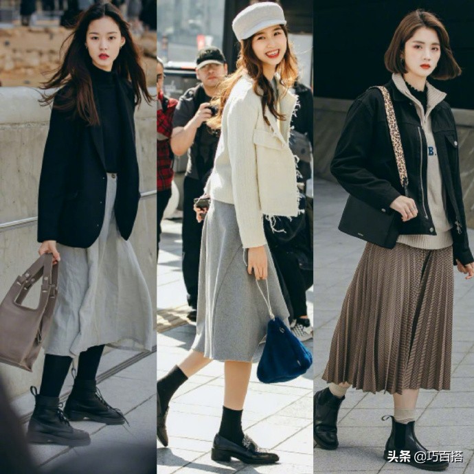 韩国街拍女人漂亮的穿搭,韩国素人街拍