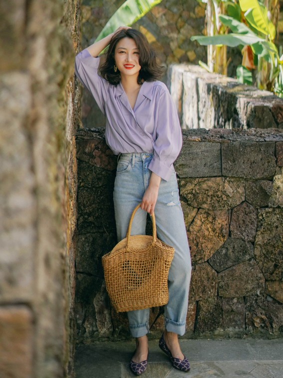 今年最流行的裤子显高显瘦,今年最火阔腿牛仔裤搭配鞋