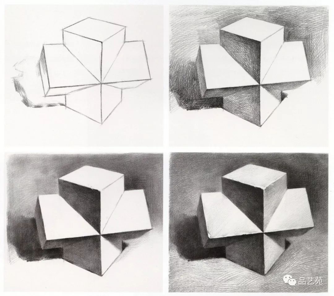 素描基础入门几何石膏,几何石膏素描教学视频