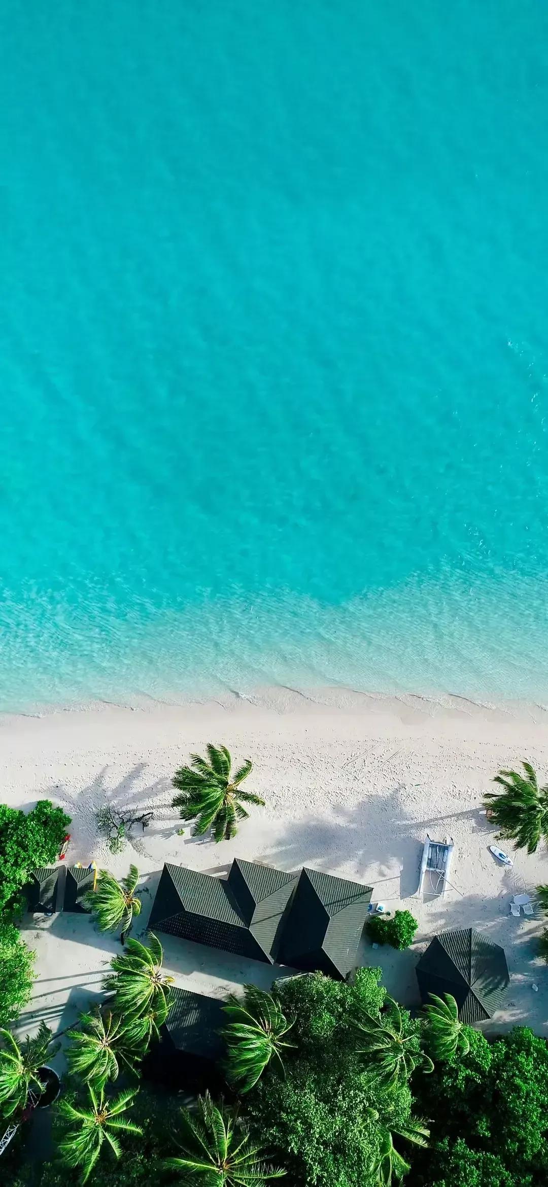 美丽的碧海蓝天壁纸,2018蓝色大海夏天壁纸