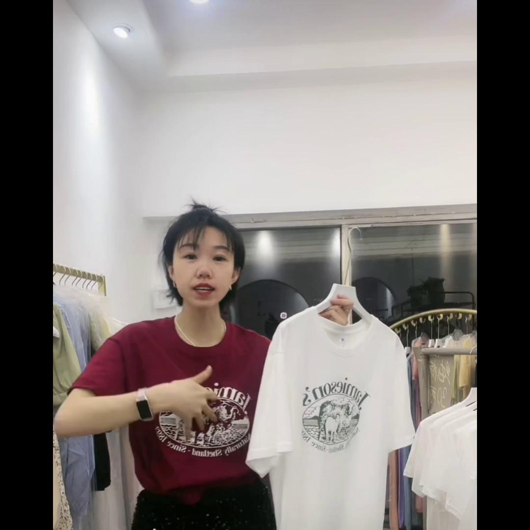 男女同款230g重磅纯棉短袖t恤,纯棉港风短袖t恤夏季新款宽松