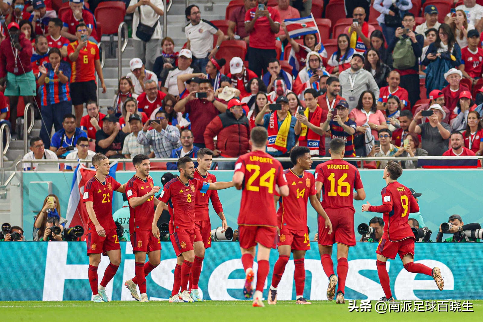 西班牙狂轰7球,西班牙七比零集锦