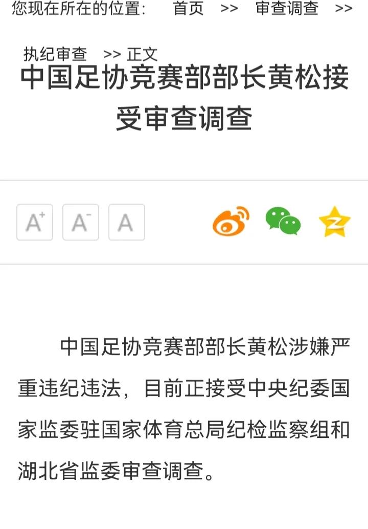 足协2人被查,曝足协又有2人被调查