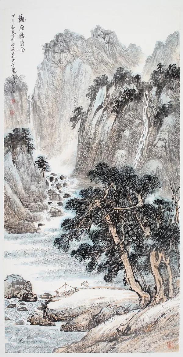 现代山水画名家竖幅作品欣赏,古代名家横幅山水画作品欣赏