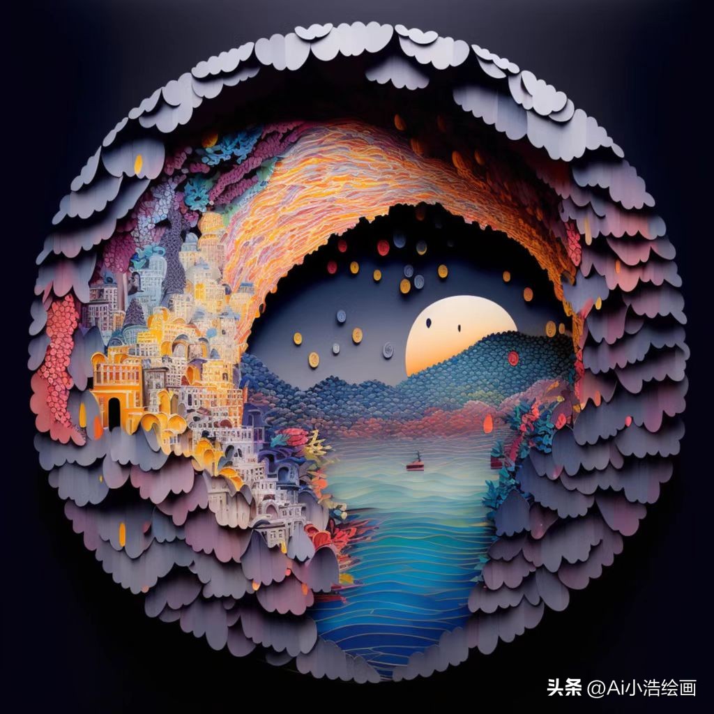 ai绘画人间仙境城市,杭州西湖ai绘画