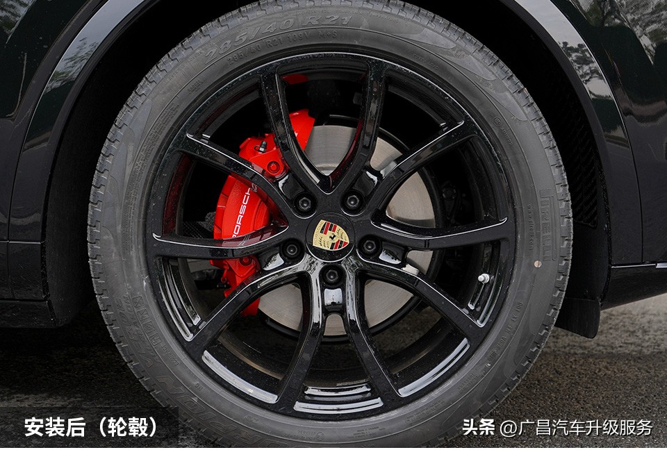 卡宴22寸exclusivedesignsport轮毂,20款保时捷卡宴coupe改色