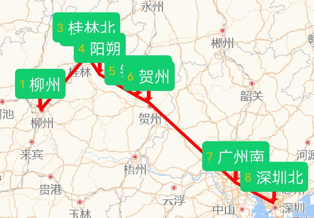 柳州至深圳高铁多少费用,柳州市到深圳市高铁