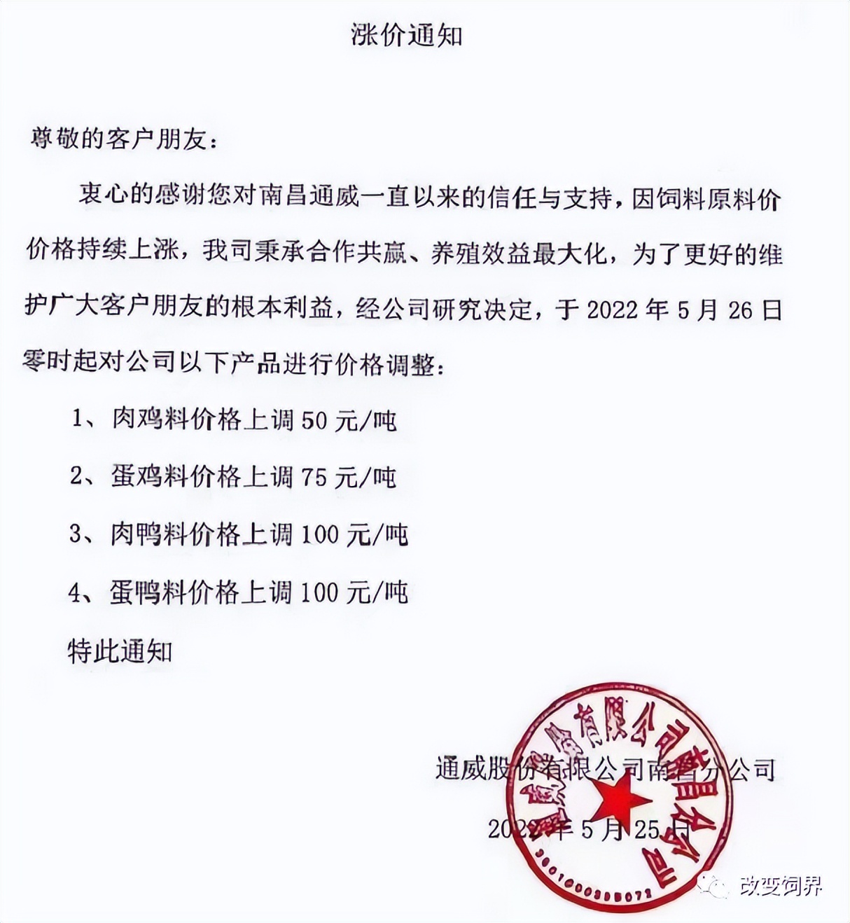 最高涨175元/吨！饲料涨价潮蔓延全国，新希望、大北农、海大、通威、特驱、安佑、金钱、漓源等纷纷宣布...
